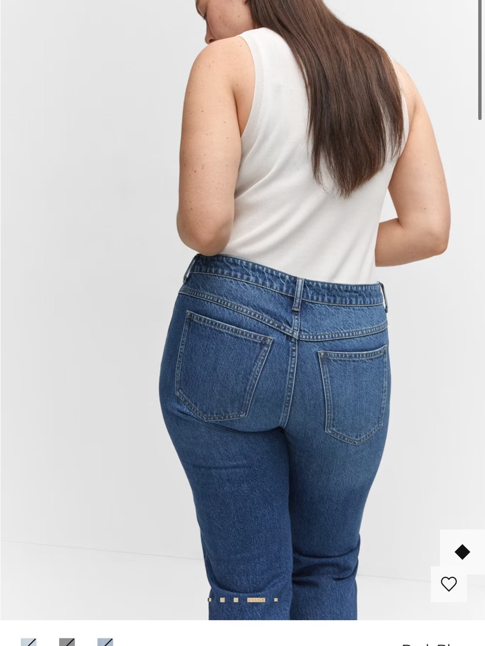 NWT Mango Mom High Waist Regular Fit Ankle Length Jeans in Dark Blue - Picture 6 of 16